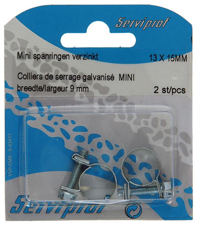 Mack 1011659 - 2 mini anneaux de tension galvanisés 13x15mm | 10 pièces