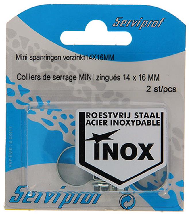 Mack 1011685 - 2 mini anneaux de tension galvanisés 14x16mm | 10 pièces