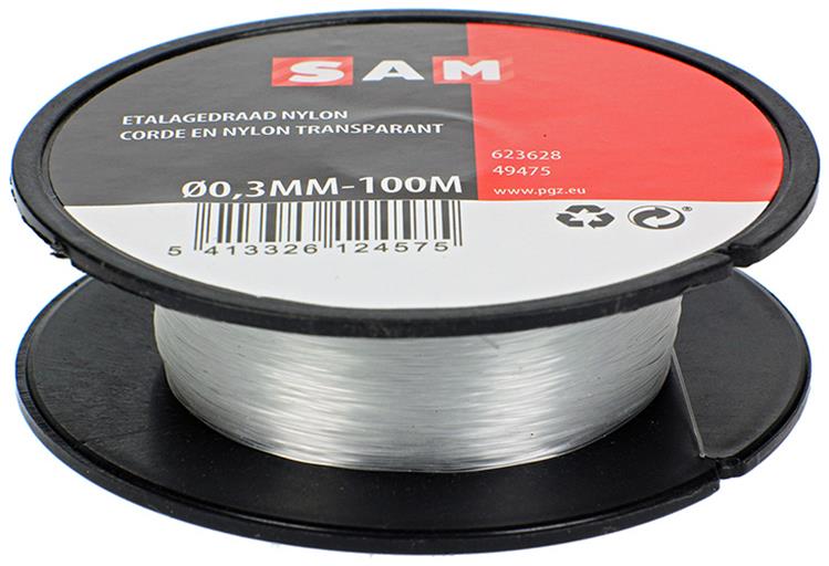 Mack 1014888 - bobine de fil d'affichage en nylon 0,3mm 100m | 10 pièces