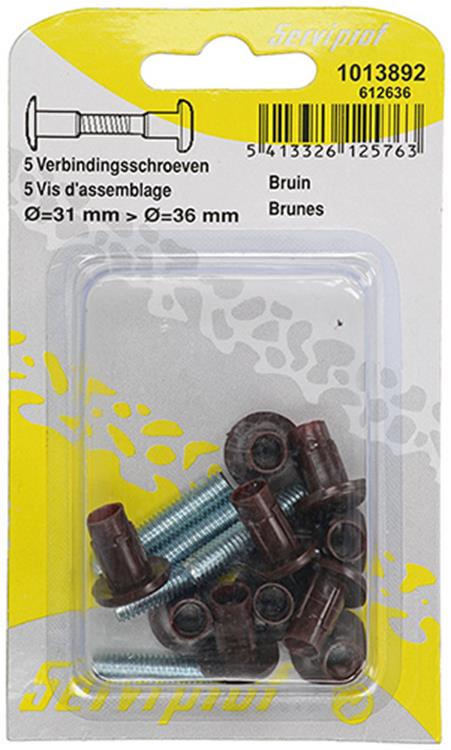 Mack 1013892 - 5 vis de connexion marron 30-40 mm | 10 pièces