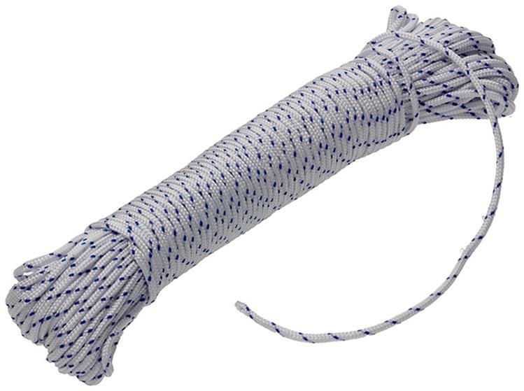 Mack 1014930 - pp tressé blanc bleu brin2mm 20m | 5 pièces