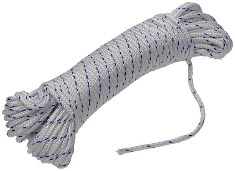 Mack 1014931 - pp tressé blanc bleu brin3mm 20m | 5 pièces