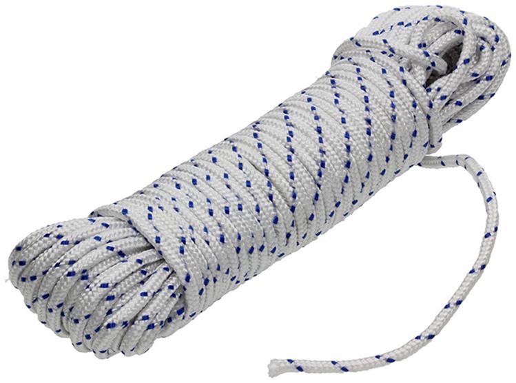 Mack 1014932 - pp tressé blanc bleu brin5mm 20m | 5 pièces