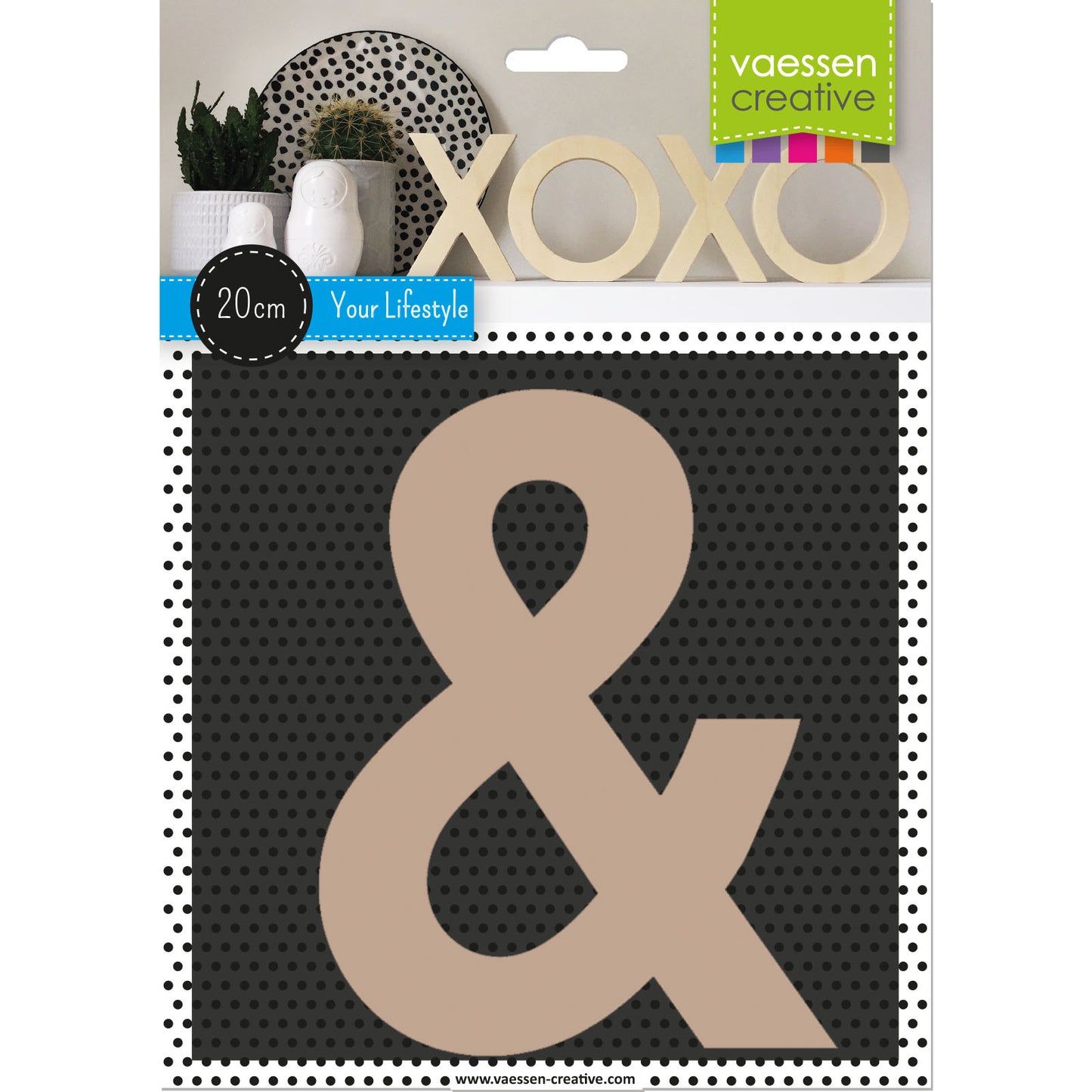 Vaessen creative • signe de ponctuation en bois 20cmx2cm