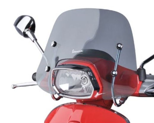 Pare-brise Vespa sprint de l'année 2014 fumé bas 34cm d'origine avec matériel de montage