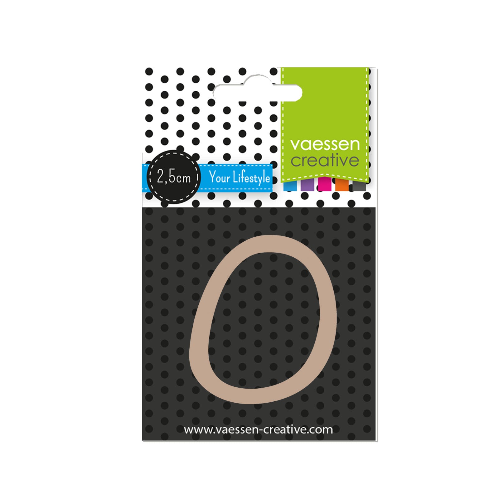 Vaessen creative • chiffre en bois 0 2.5cmx3mm