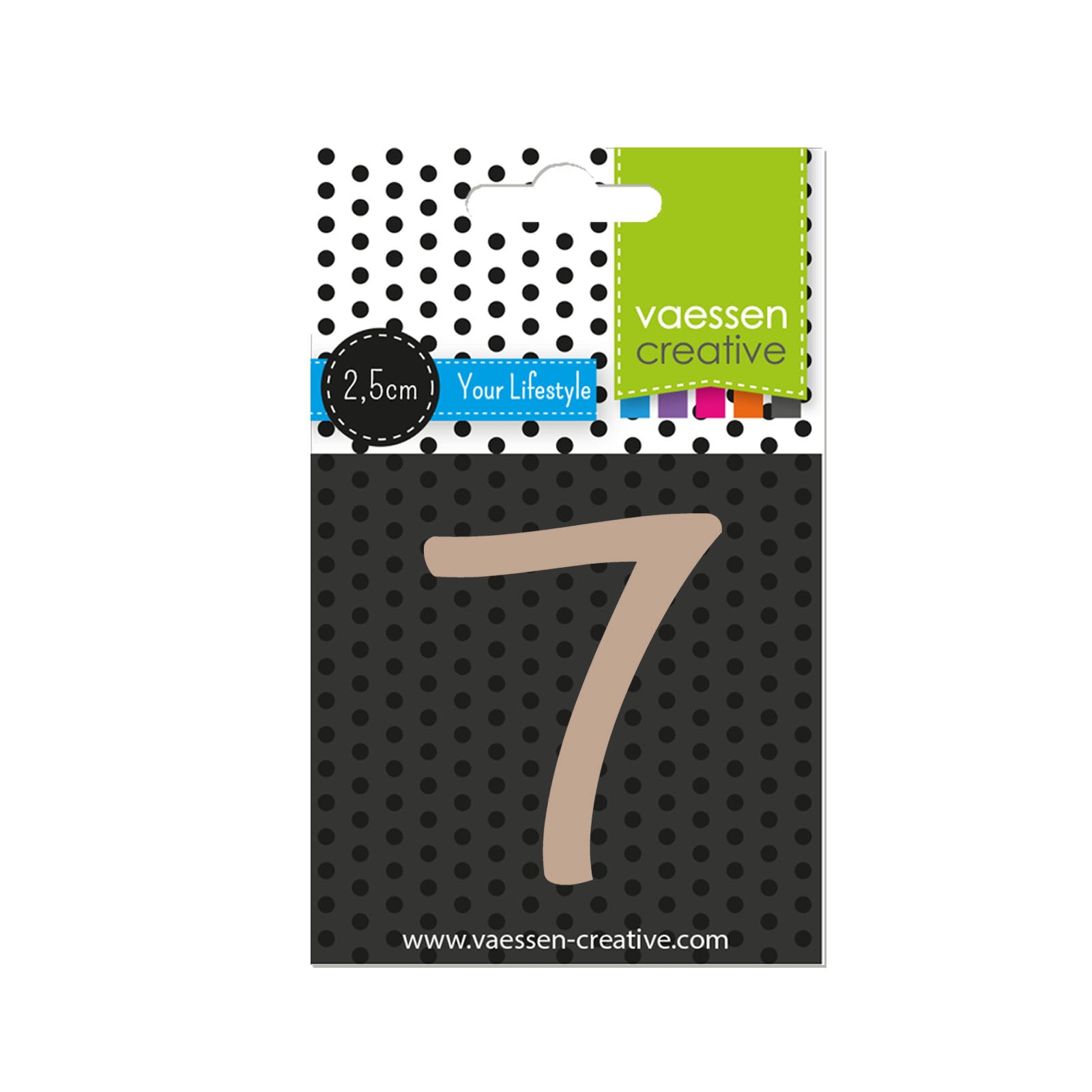Vaessen creative • chiffre 7 en bois 2,5cmx3mm