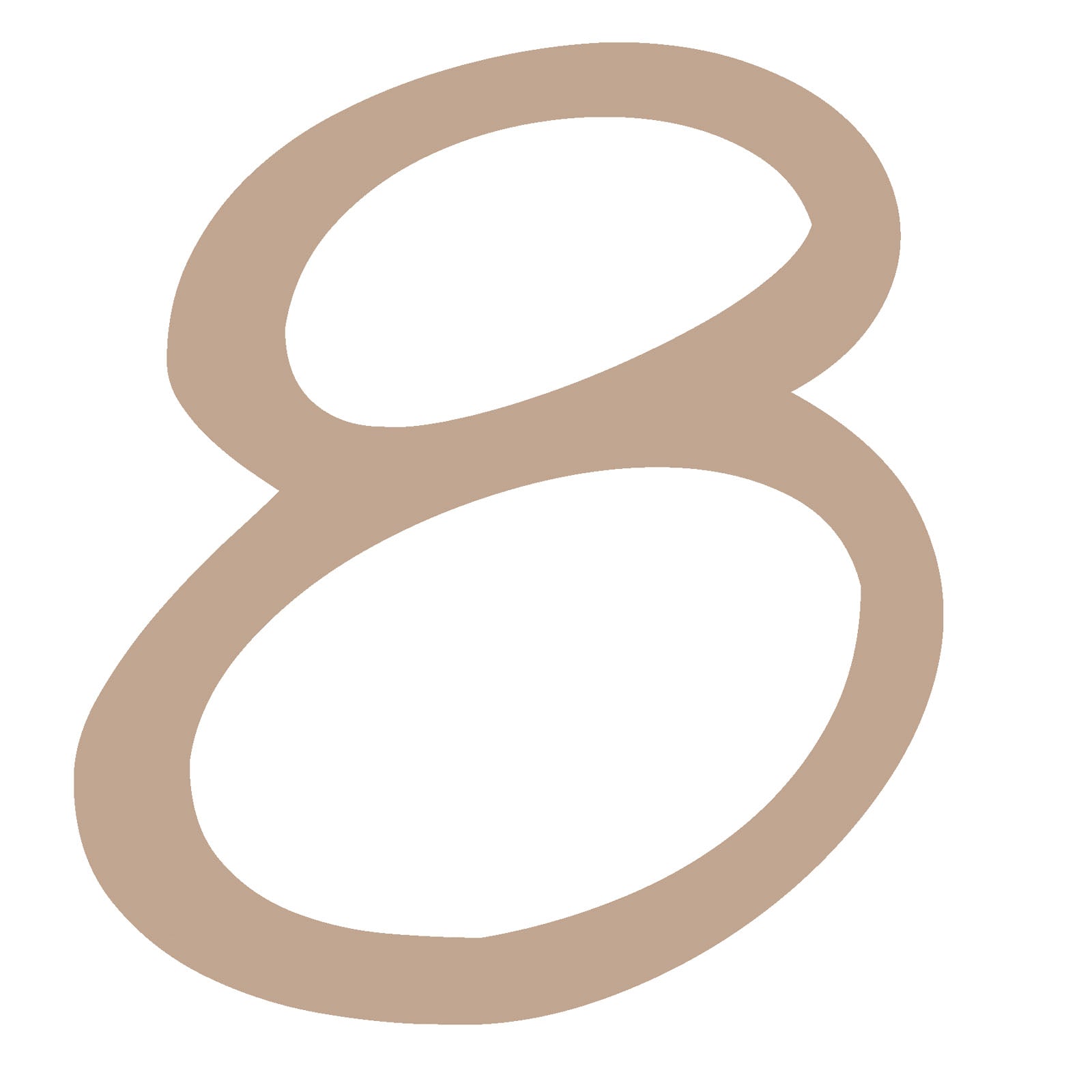 Vaessen creative • chiffre en bois 8 2.5cmx3mm