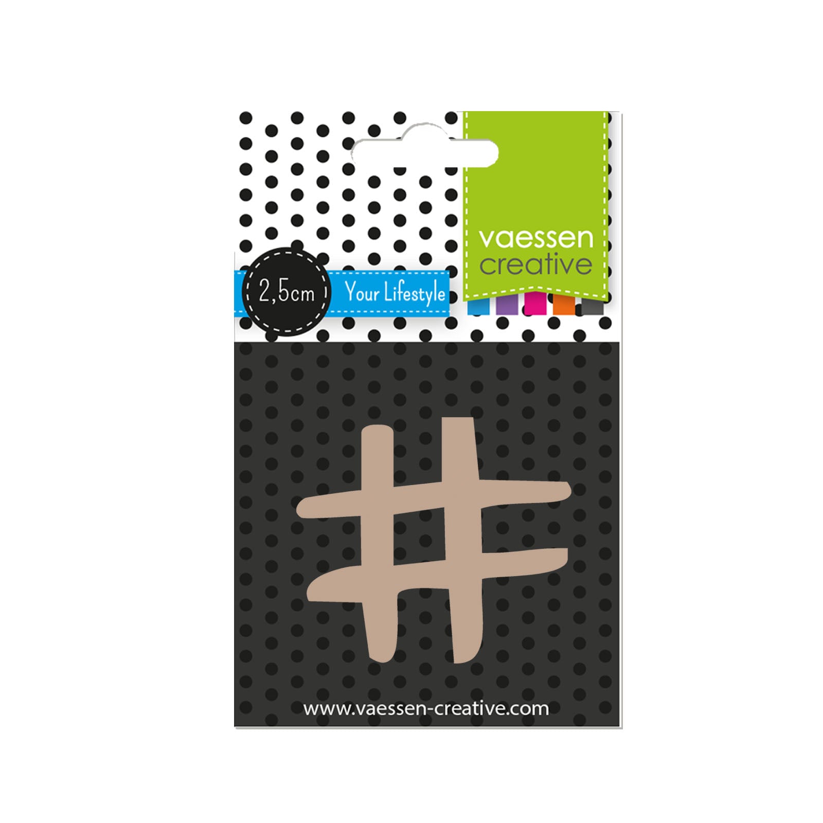 Vaessen creative • signe de ponctuation en bois 2,5cmx3mm #
