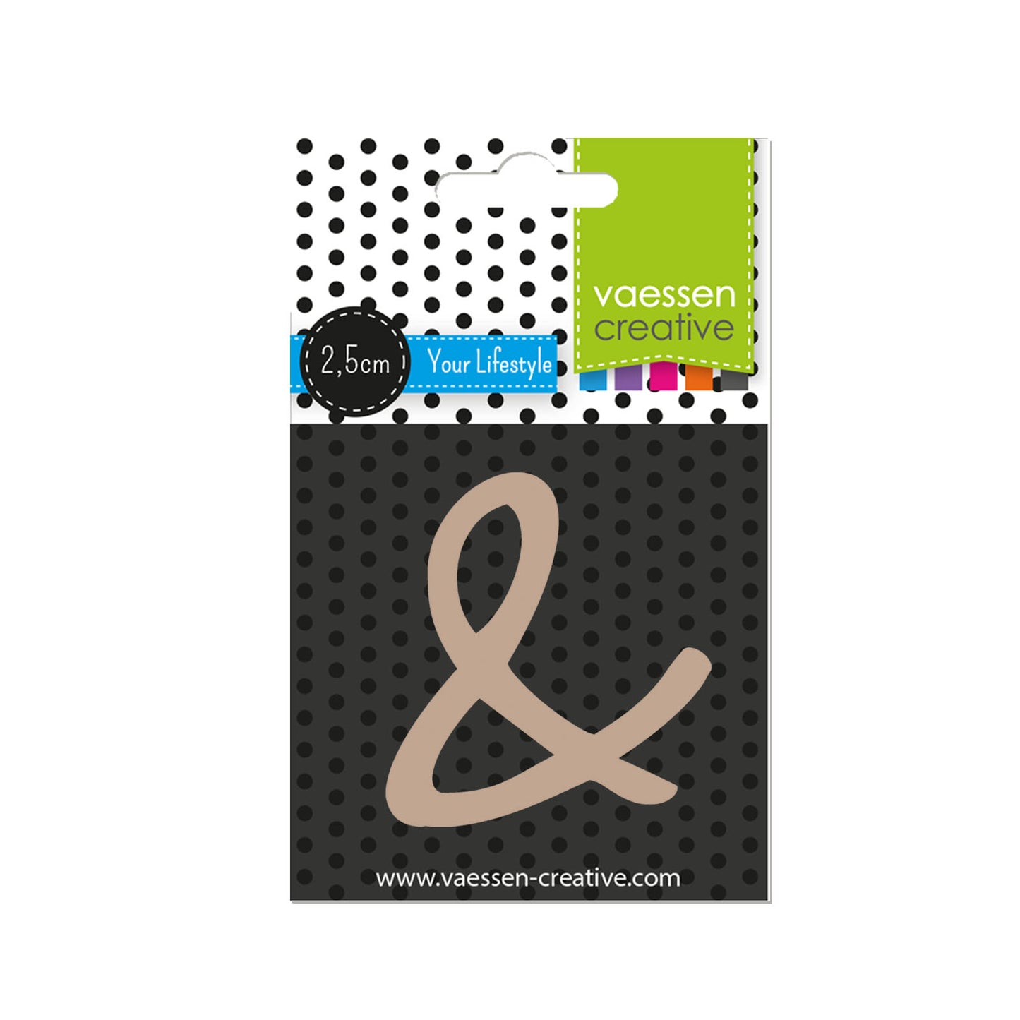 Vaessen creative • signe de ponctuation en bois 2,5cmx3mm