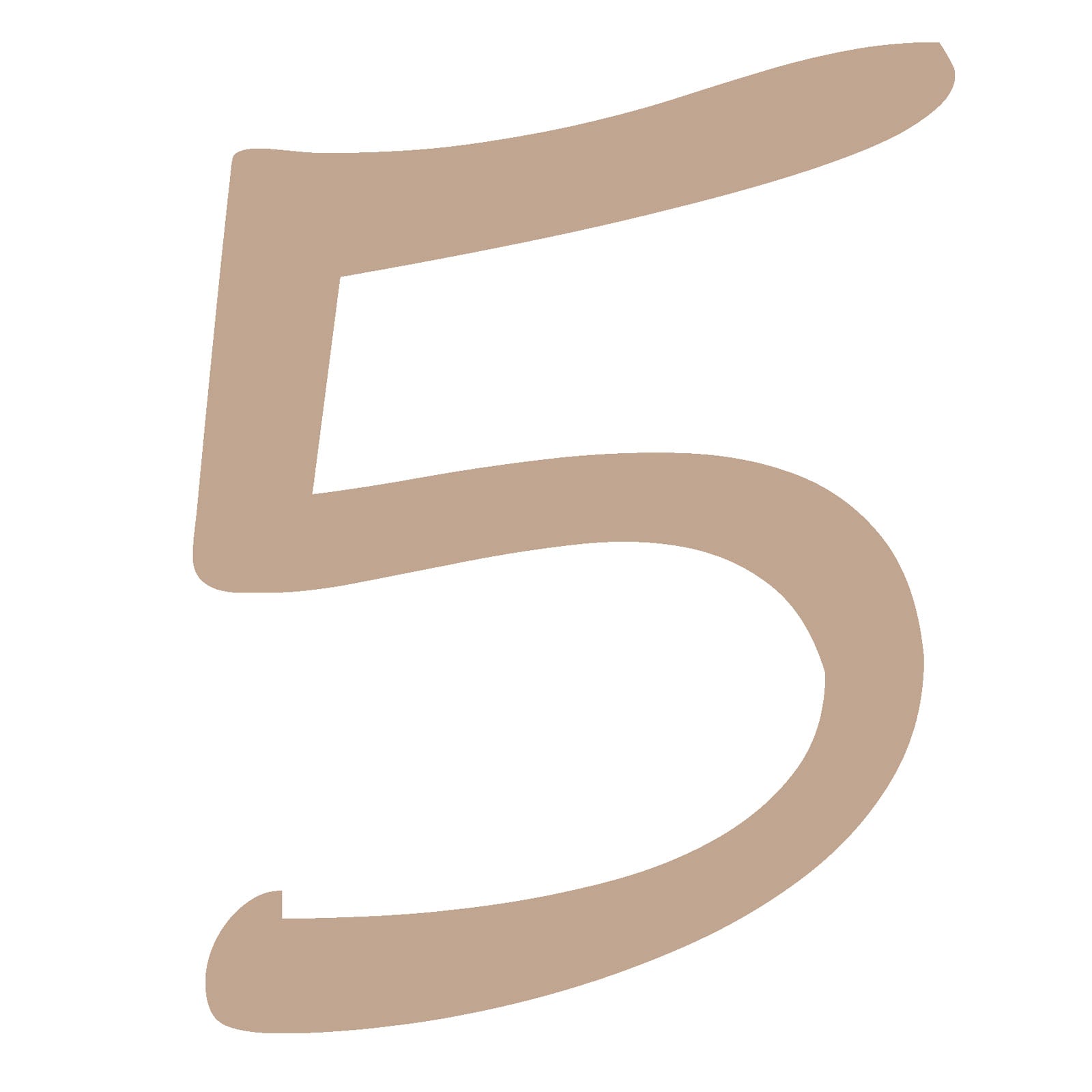 Vaessen creative • chiffre en bois 5 3,7cmx3mm