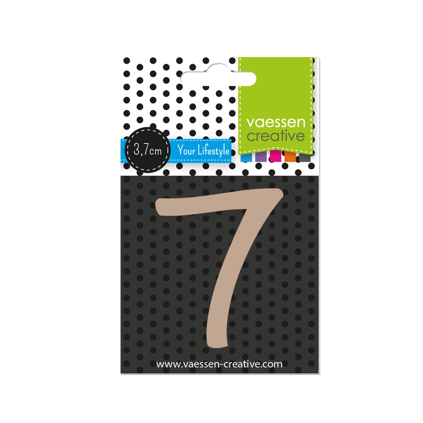 Vaessen creative • chiffre 7 en bois 3,7cmx3mm