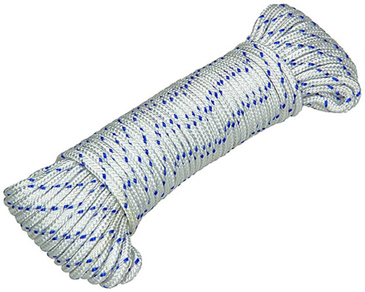 Mack 1014995 - pp tressé blanc bleu fil 4mm 20m | 5 pièces