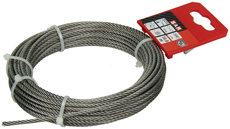 Mack 1015193 - câble en acier 7x7 acier inoxydable aisi 316 103mm largeur 90 kg din en 12385-4 | 5 pièces