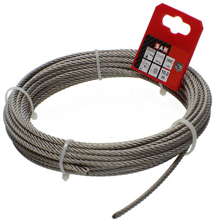 Mack 1015194 - câble en acier 7x7 acier inoxydable aisi 316 104mm largeur 150 kg din en 12385-4 | 5 pièces