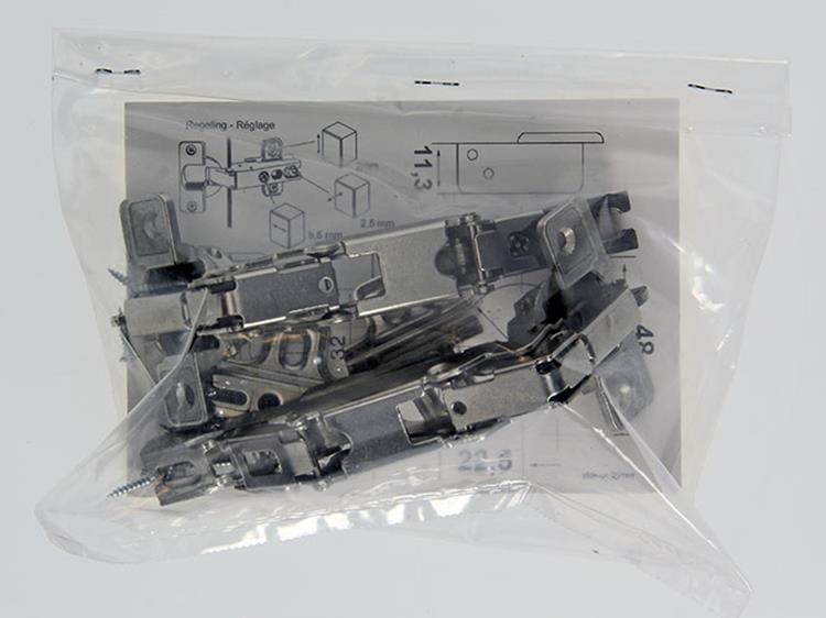 Mack 1015228 - 2 charnières percées coulissantes sur porte en saillie 35mm 165° | 10 pièces