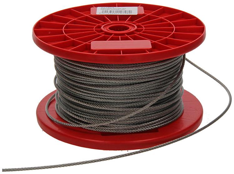 1015571 - câble en acier 7x7 acier inox aisi 316 153mm largeur 90 kg din en 12385-4 | 150 pièces