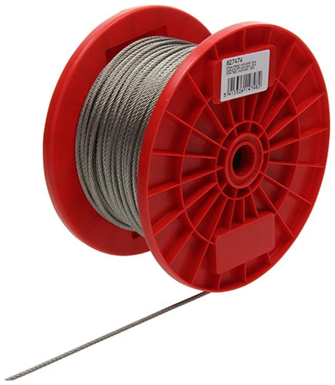 1015571 - câble en acier 7x7 acier inox aisi 316 153mm largeur 90 kg din en 12385-4 | 150 pièces