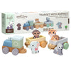 Joueco Wooden Train Animaux sauvages