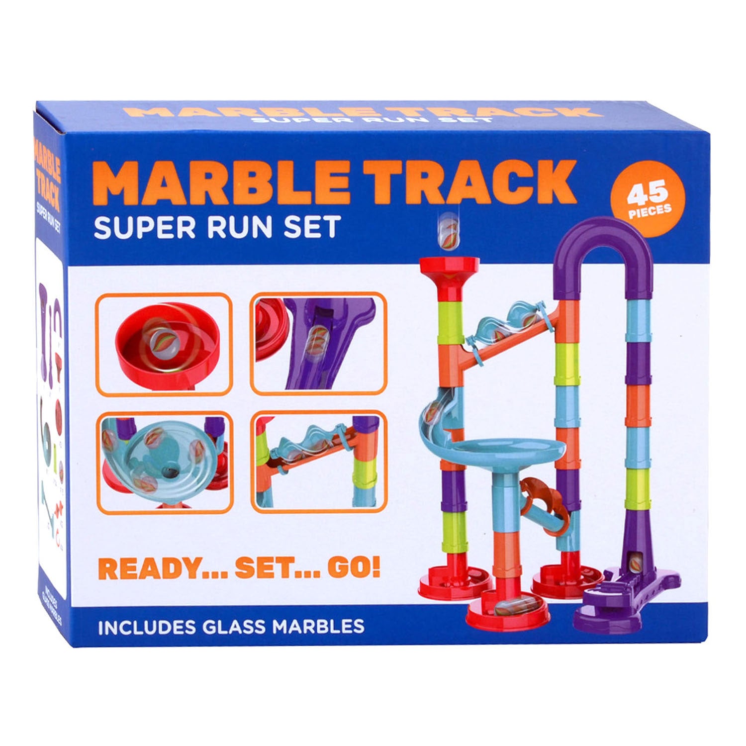 JOHNTOY Knikkerbaan Super Run Set, 45dlg.
