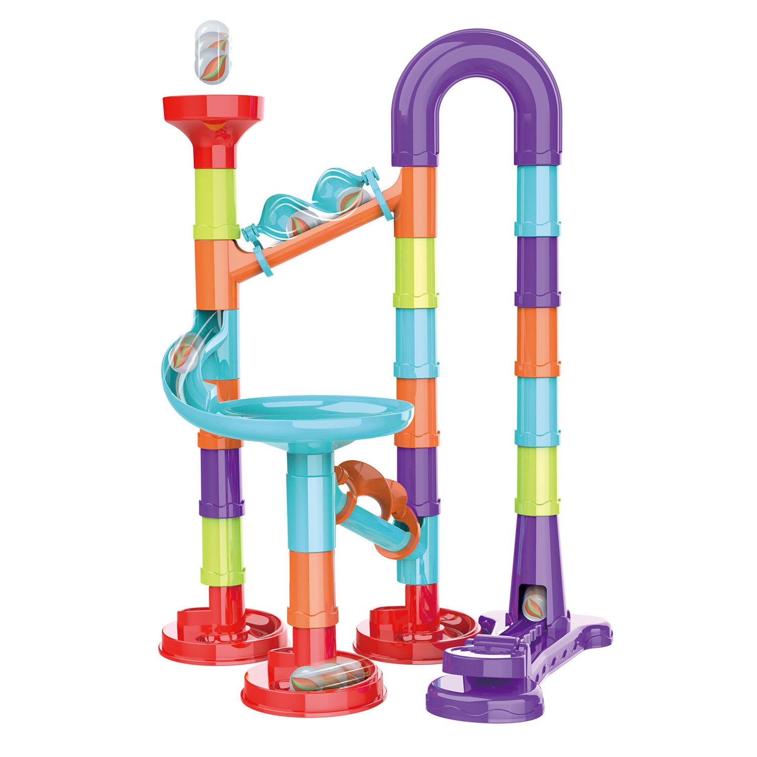 JOHNTOY Knikkerbaan Super Run Set, 45dlg.