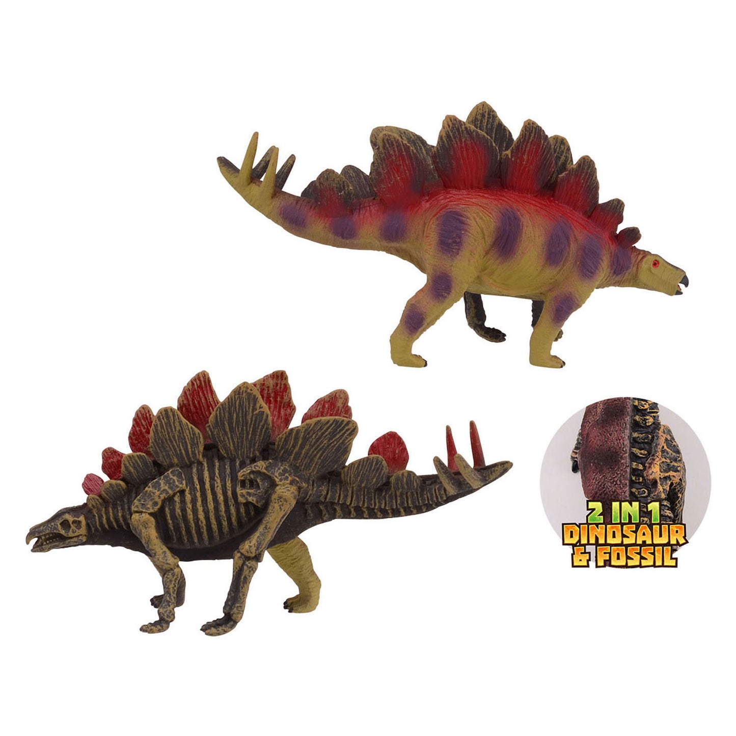 Johntoy monde animal dinosaure recto-verso - stégosaure