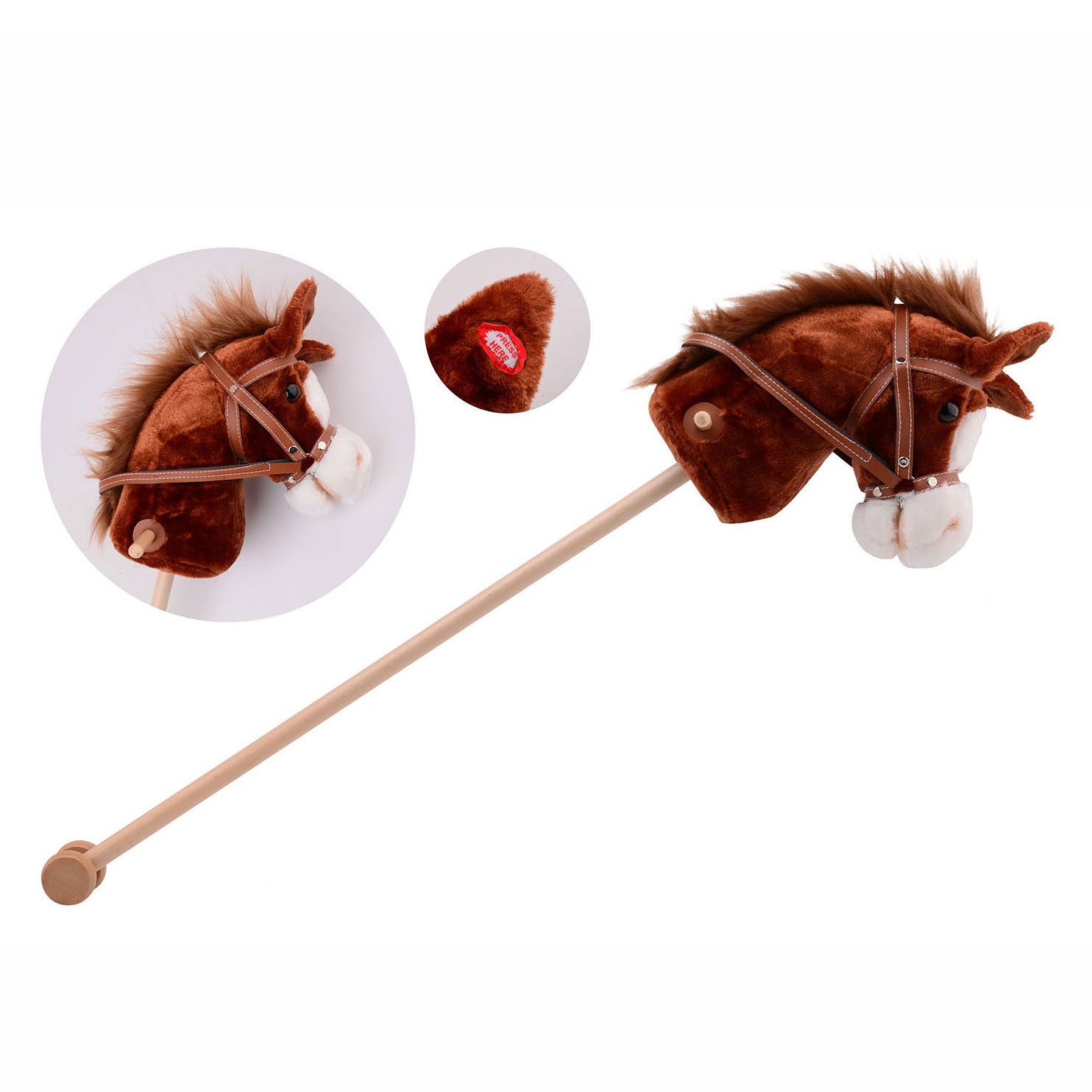 JOHNTOY PLUCHE Hobby Horse avec son