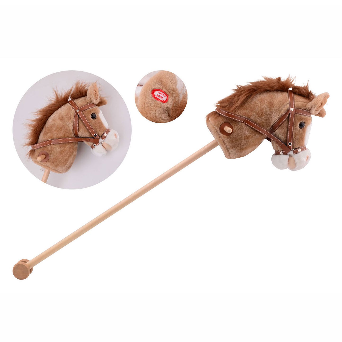 JOHNTOY PLUCHE Hobby Horse avec son