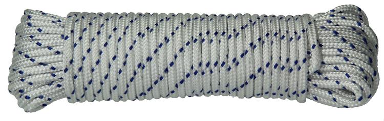 Mack 1013976 - pp tressé blanc bleu fil 6mm 20m | 5 pièces