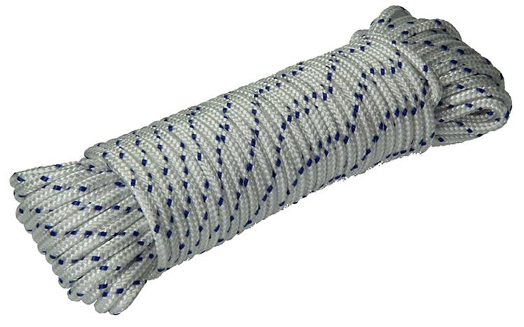 Mack 1013976 - pp tressé blanc bleu fil 6mm 20m | 5 pièces