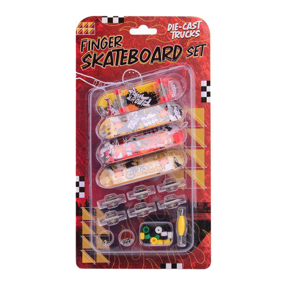 SET JOHNTOY FINGERSKATEBOED, 4DLG.
