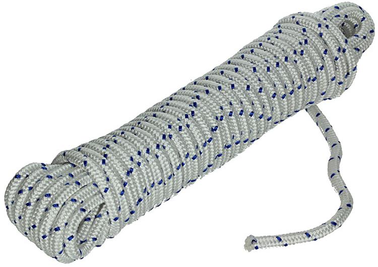 Mack 1013978 - fil tressé pp blanc bleu 10mm 15m | 5 pièces