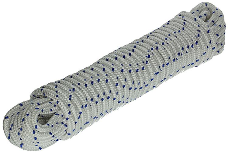 Mack 1013978 - fil tressé pp blanc bleu 10mm 15m | 5 pièces