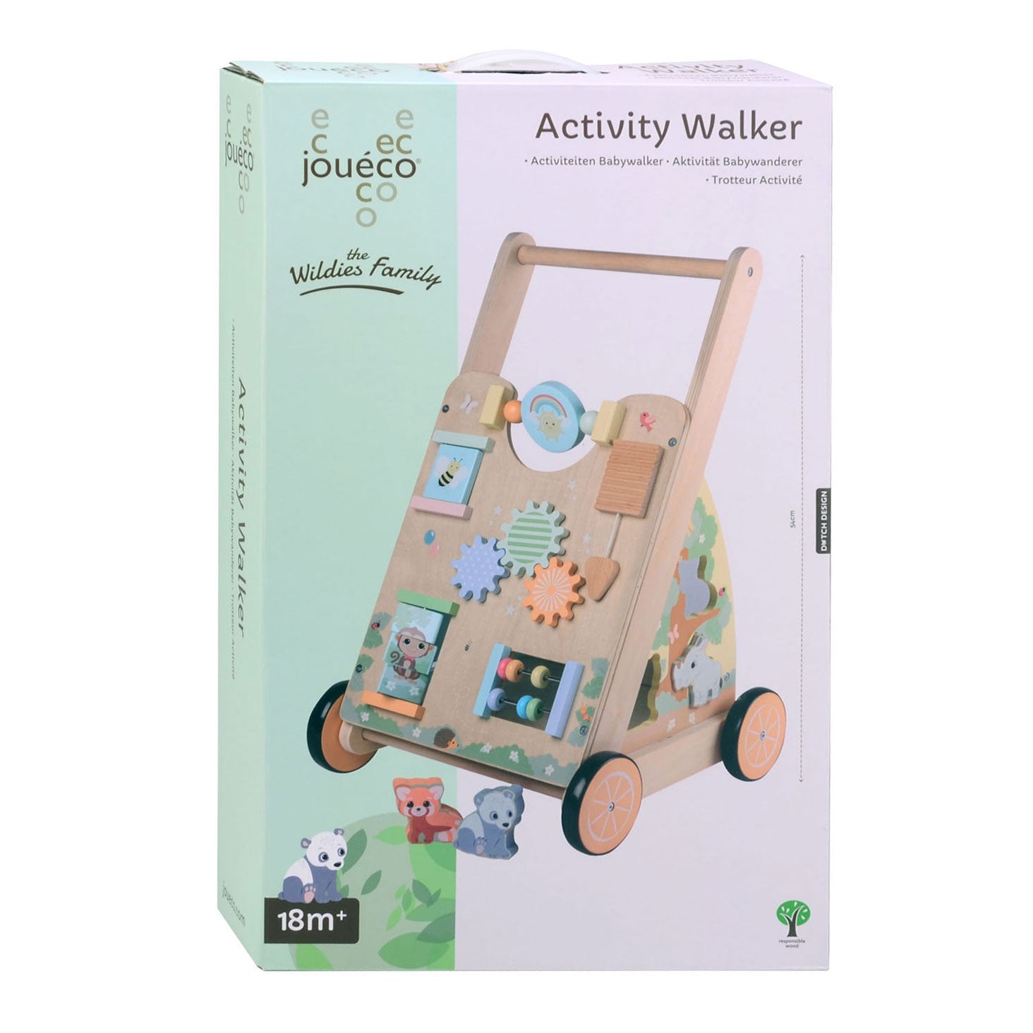 Joueco les Wildies Houten Activités Baby Walker