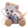 Joueco The Wildies Animal en bois avec piste de perles