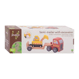 Remorque en bois jouéco avec excavatrice - afbeelding 2