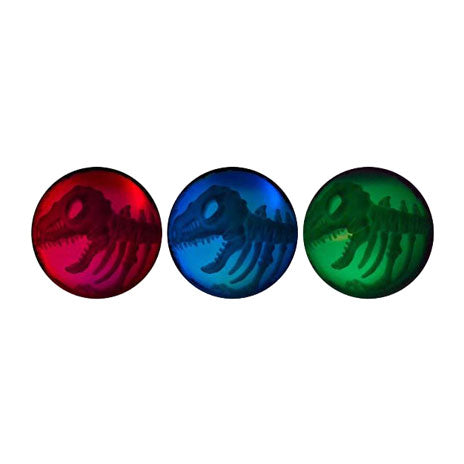 Balle rebondissante dinosaure lumineux Johntoy, 8 cm