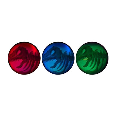 Balle rebondissante dinosaure lumineux Johntoy, 8 cm