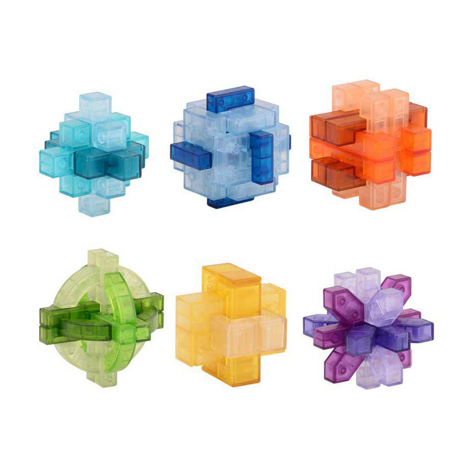 Johntoy puzzle cérébral 3D couleur transparente