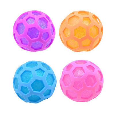 Boule hexagonale à presser à paillettes Johntoy