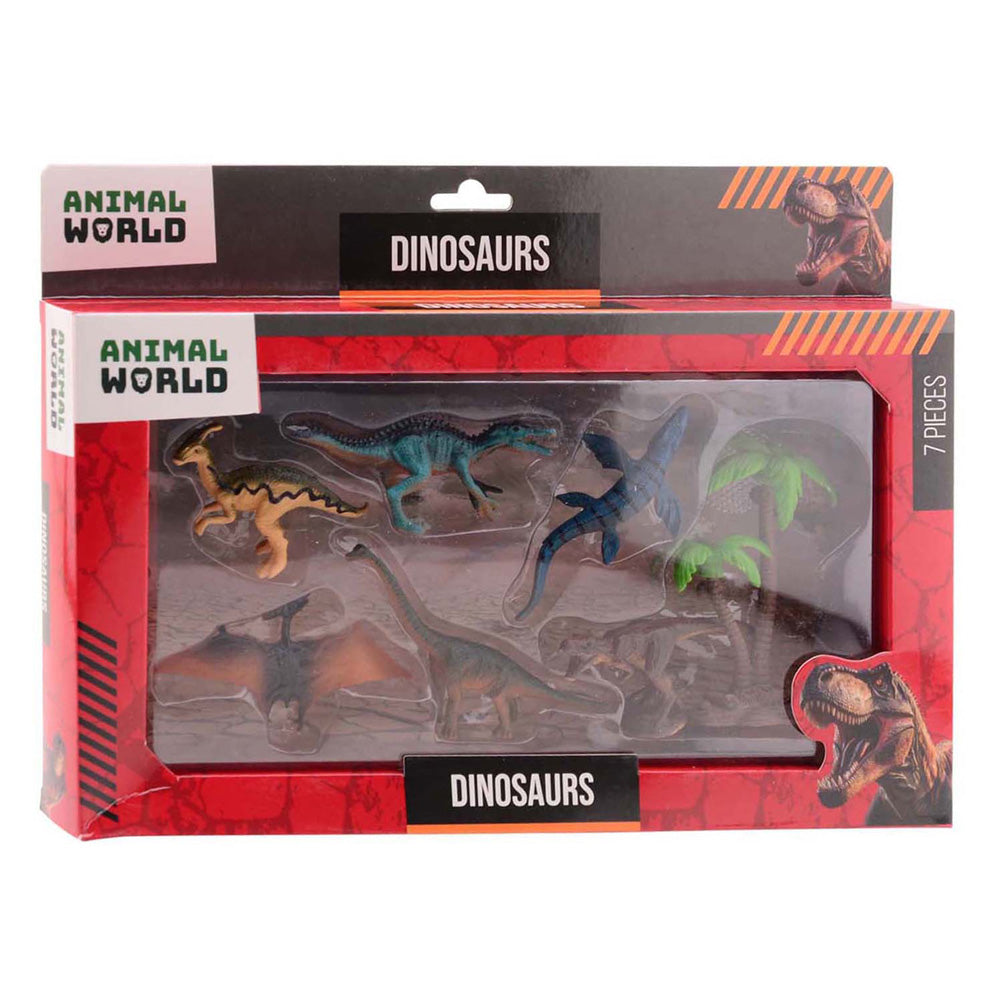 Monde animal Johntoy - ensemble de jeu dinosaure, 7 pièces.