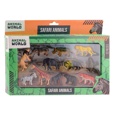 Johntoy ensemble de jeu d'animaux sauvages 12 pièces en boîte