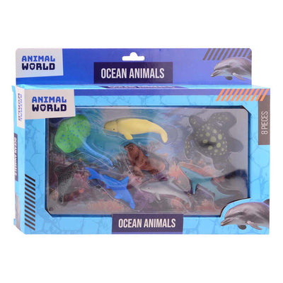 Monde animal Johntoy - ensemble de jeu d'animaux marins, 8 pièces.