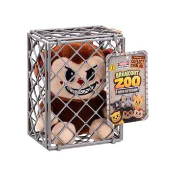 Johntoy peluche animal en cage 6 assortis