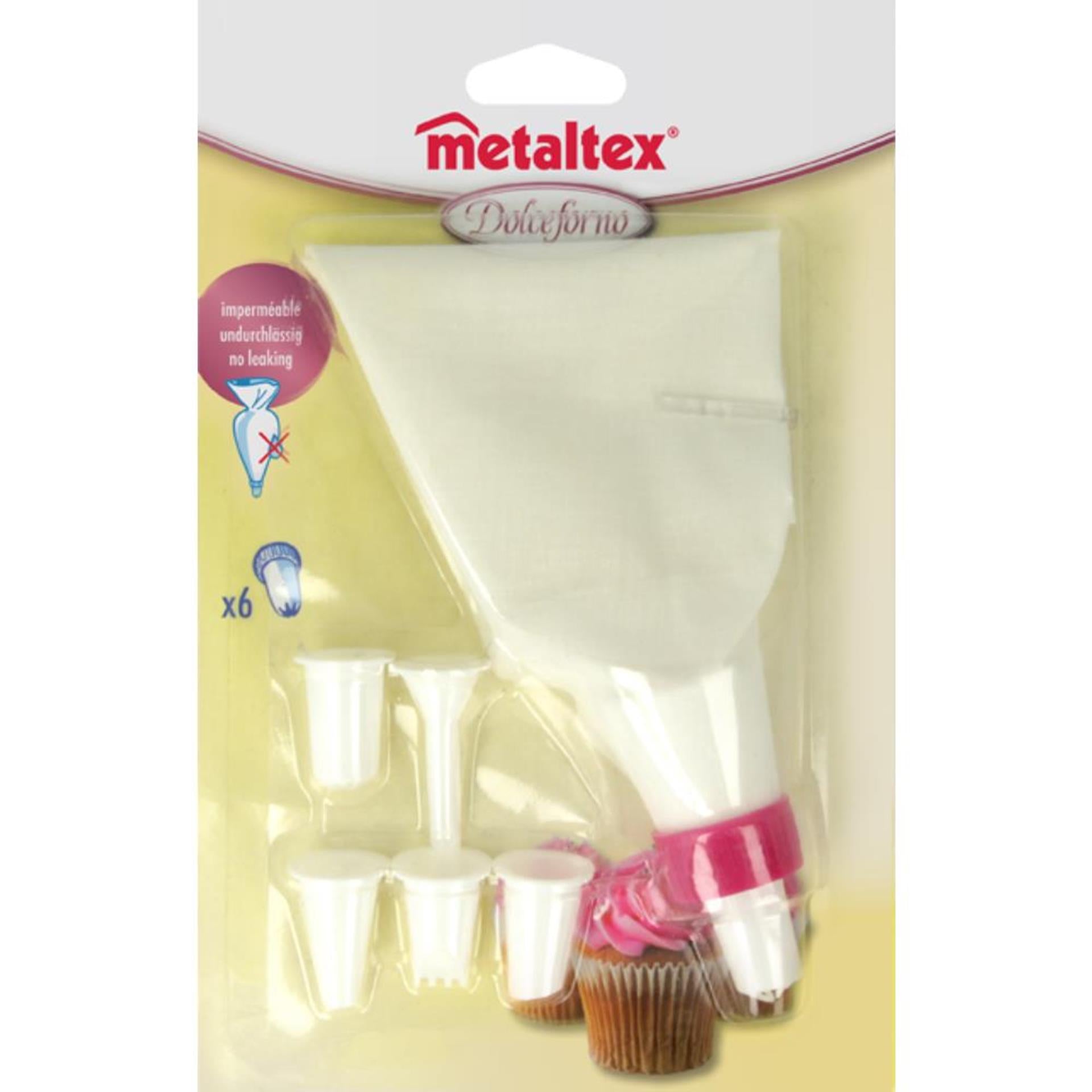 Poche à douille Metaltex 23cm + 6 douilles à douille
