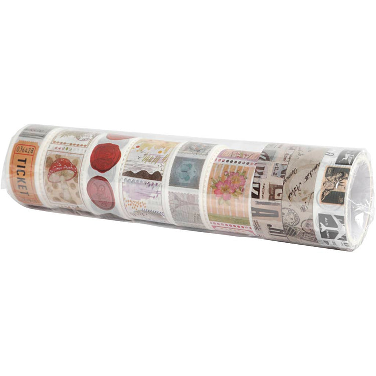 Ruban de masquage Creativ company, l: 3+5 m, l: 15+25 mm, 9 rouleaux 1 boîte