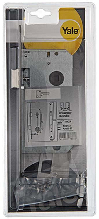 Yale 1019040 - 1 serrure double mortaise g d acier inoxydable a2656 50mm | 1 pièce