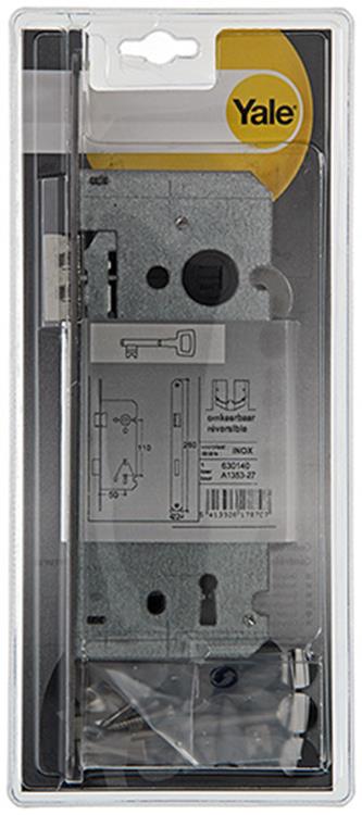 Yale 1019044 - 1 serrure double mortaise g d acier inoxydable a1353-27 50mm | 1 pièce