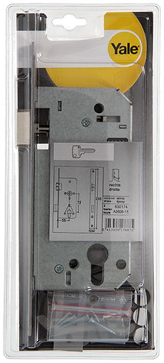 Yale 1019059 - 1 serrure à mortaise double droite a2606 55mm | 1 pièce