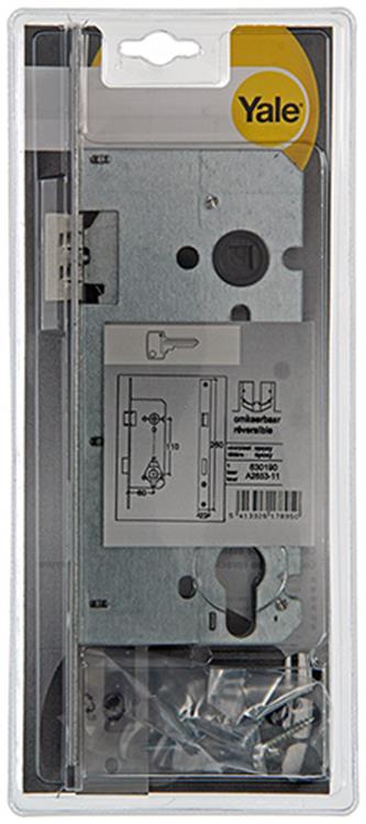 Yale 1019065 - 1 serrure à mortaise double cylindre réversible BA2653 60mm | 1 pièce